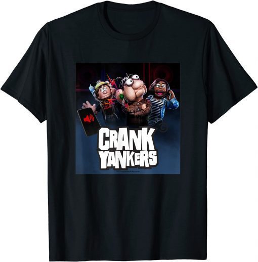 Classic Crank Yankers Elmer, Gladys, and Bobby with Stacked Logo T-Shirt