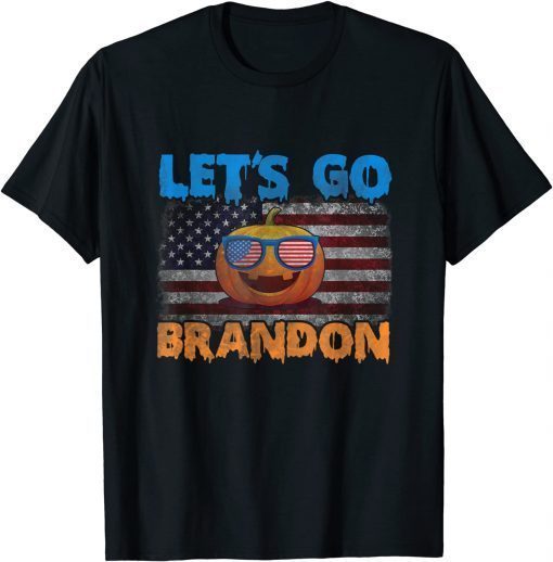 Let's Go Brandon Conservative Anti Liberal US Flag Halloween T-Shirt