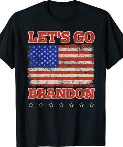 Classic Let's Go Brandon American Flag Impeach Biden T-Shirt