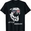 Joe Biden Funny Political Let's Go Brandon Vintage Pug Dog T-Shirt
