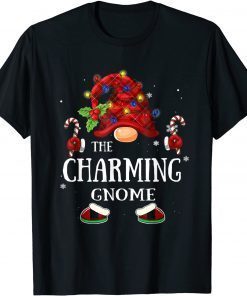 Matching Family Funny The Charming Gnome Christmas Group T-Shirt