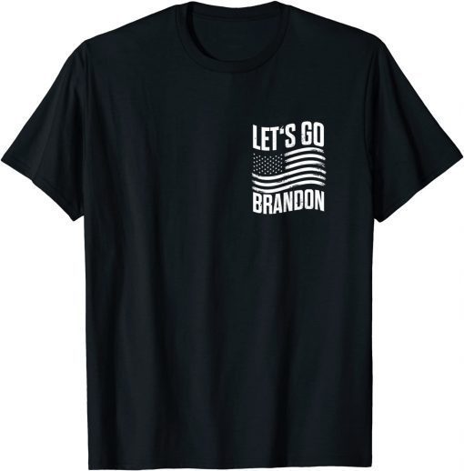 Official Let's Go Brandon US Distressed Flag T-Shirt