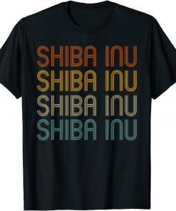 Vintage Colors Shiba Inu Shib Coin Men Crypto Hodl T-Shirt