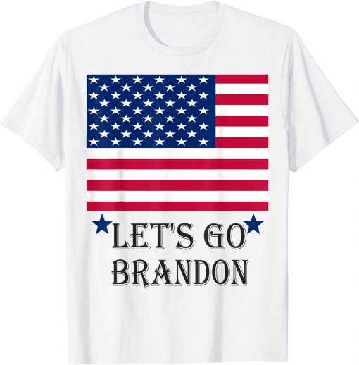 Let's Go Brandon Tee Conservative Anti Liberal US Flag Funny T-Shirt