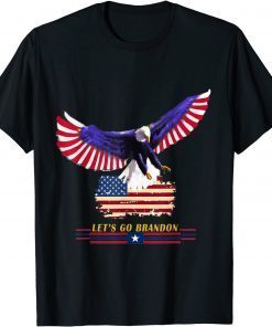 2021 Vintage American Flag Eagle Let’s Go Brandon Conservative US T-Shirt