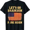 Lets Go Brandon American Flag F Joe Biden Tee T-Shirt