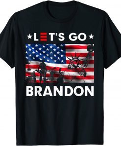 T-Shirt Let's Go Brandon Joe Biden Impeach 46 USA Flag