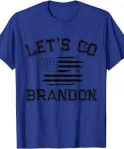 Official Let's Go Brandon Funny Anti Biden US Flag Political Anti Biden Gift T-Shirt