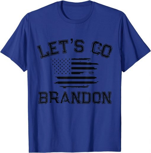 Official Let's Go Brandon Funny Anti Biden US Flag Political Anti Biden Gift T-Shirt