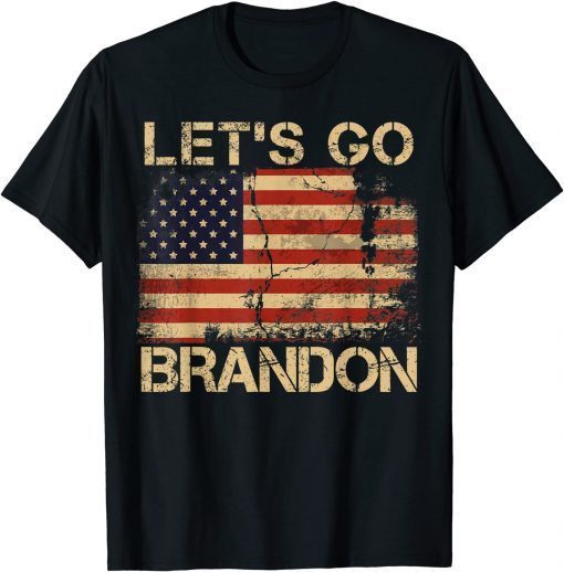 Funny Let's Go Brandon USA Flag Vintage, Impeach Biden Costume T-Shirt