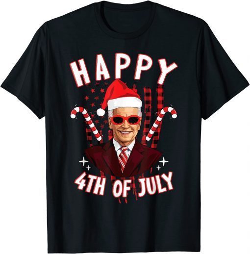 Happy 4th of July Funny Christmas Joe Biden Xmas Pajama Gift T-Shirt