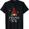 T-Shirt Nini Gnome Buffalo Plaid Matching Family Christmas Pajama 2021