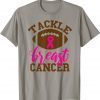 Breast Cancer Awareness Football Ribbon Tackle Breast Cancer Gift Tee Shirt