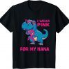 Kids Pink Ribbon T-Rex Grandma Breast Cancer Awareness Toddlers Shirt