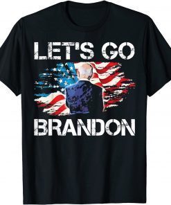 Let's Go Brandon American Flag Impeach Biden T-Shirt