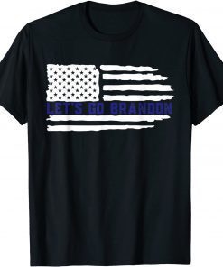 Official Let's Go Brandon Conservative Anti Liberal US Flag Funny T-Shirt