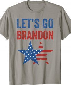 let's go brandon funny men women vintage US flag Anti Biden T-Shirt