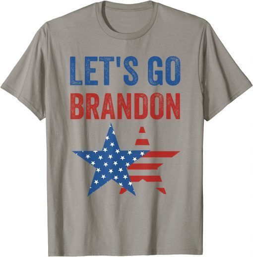 let's go brandon funny men women vintage US flag Anti Biden T-Shirt