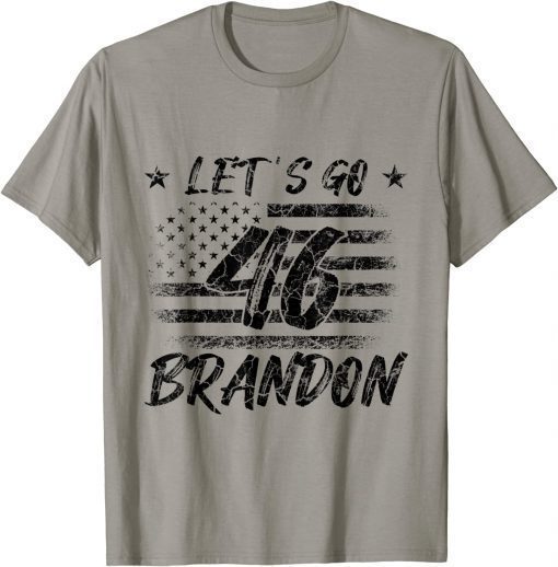 2021 Vintage Let's Go Brandon Conservative Anti Liberal US Flag T-Shirt