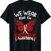 T-Shirt We Wear red For Red Ribbon Week Awareness butterfly Lover