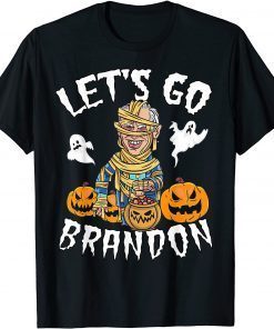 Halloween Jokes Pumpkin Boo Funny Joe Biden Let's Go Brandon T-Shirt