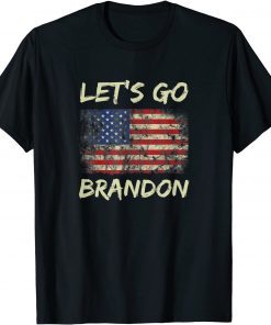 Let's Go Brandon Tee Conservative Anti Liberal US Flag Unisex T-Shirt