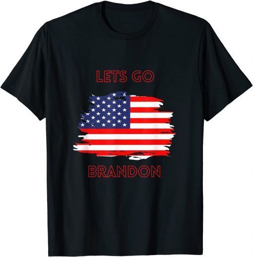 T-Shirt Fuck Biden Let's Go Brandon American Flag