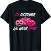 2021 In October We Wear Pink Breast Cancer Pumpkin Halloween T-Shirt