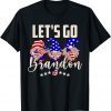 Funny Let's Go Brandon Conservative Anti Liberal US Flag Gnome T-Shirt