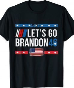 Classic Let's Go Brandon Tee Conservative Anti Liberal US Flag T-Shirt