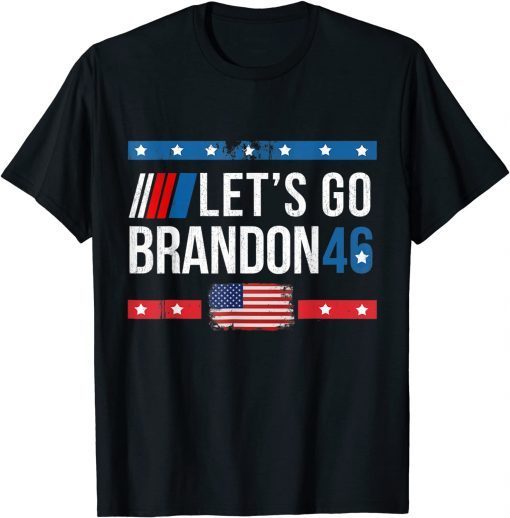 Classic Let's Go Brandon Tee Conservative Anti Liberal US Flag T-Shirt