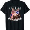 Vintage Cat US Flag Let's go Brandon Gift Tee Shirts
