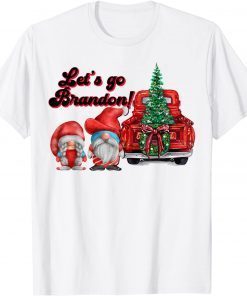 Let's Go Brandon Gnome Vintage CHRISTMAS Truck Anti Biden T-Shirt