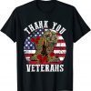 Vintage Thank You Veterans Combat Boots Flower Veterans Day T-Shirt