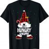 Hungry Gnome Buffalo Plaid Matching Family Christmas Pajama T-Shirt