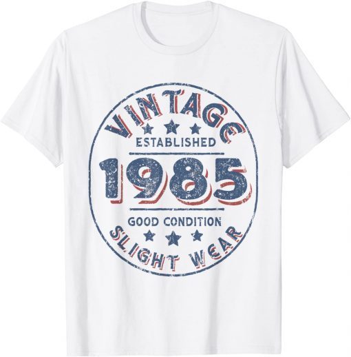 2021 Vintage established 1985 36th Birthday Party Retro Men T-Shirt