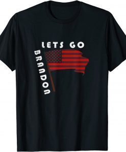 Let's Go Brandon American USA Flag FGB Impeach Biden Chant Tee Shirt