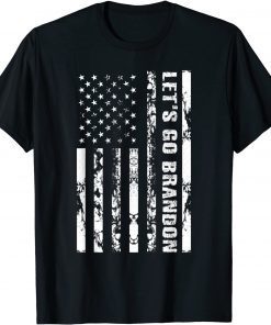 Let's Go Brandon Chant American Flag Impeach Biden Tee Shirt