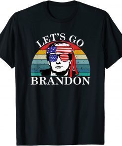 Let's Go Brandon Conservative Anti Liberal US Flag Pro Trump Unisex Shirt