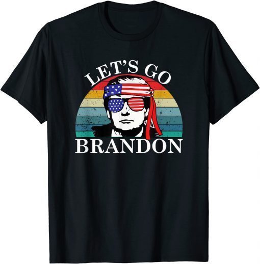 Let's Go Brandon Conservative Anti Liberal US Flag Pro Trump Unisex Shirt