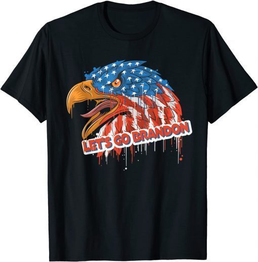 Let’s Go Brandon Conservative US Flag Tee Shirt