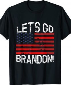 Lets Go Brandon US American Flag Tee Shirt