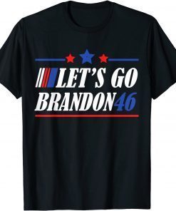 Let's Go Brandon Vintage Us Flag Stars Tee Shirt