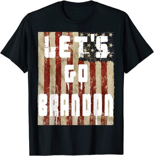 Vintage US Flag Let's Go Brandon Tee Shirt