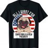 Christmas Dog Anti Joe Biden Vintage American Flag T-Shirt