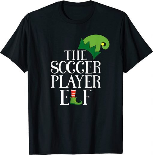 Official Soccer Player Elf Matching Family Group Christmas T-Shirt