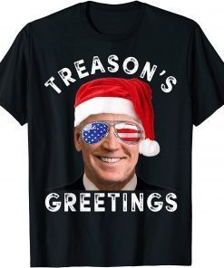Funny Joe Biden Treason Greetings Christmas Humor Sweater T-Shirt