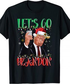 Classic Let's Go Brandon Christmas Santa Trump T-Shirt