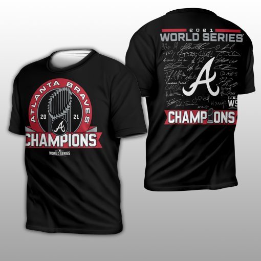 T-Shirt Atlanta Braves 2021 World Series Champions Signature Roster