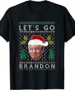Santa Trump Let's Go Brandon Ugly Sweater Pajama Christmas Shirts